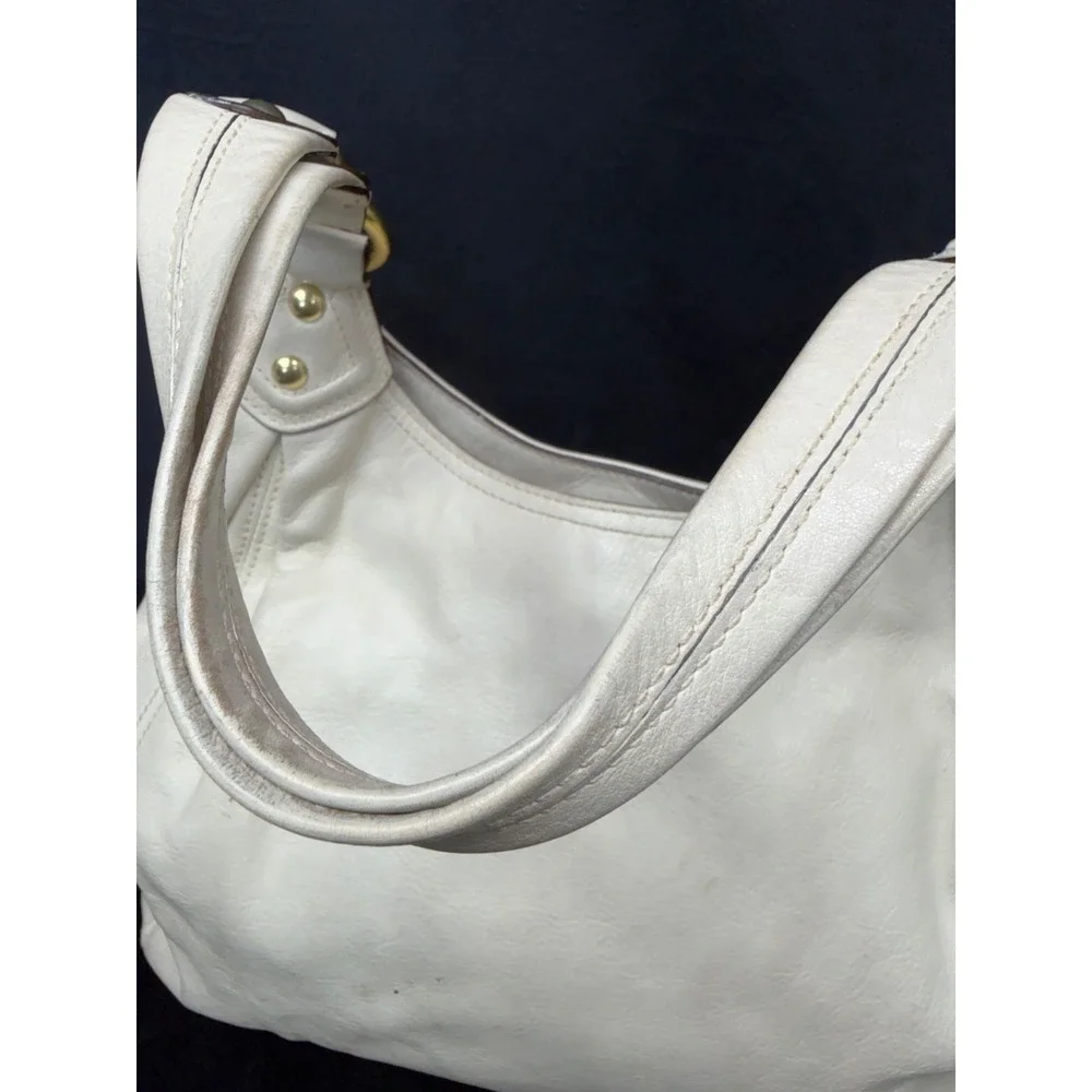 Coach Madison Maggie Ivory Slouchy Hobo Bag Y2K January 2010 #14336 Pink Lining